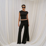 Tina Draped Flared Pants