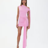 Tiana Twisted Mini Pinky Dress