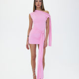 Tiana Twisted Mini Pinky Dress